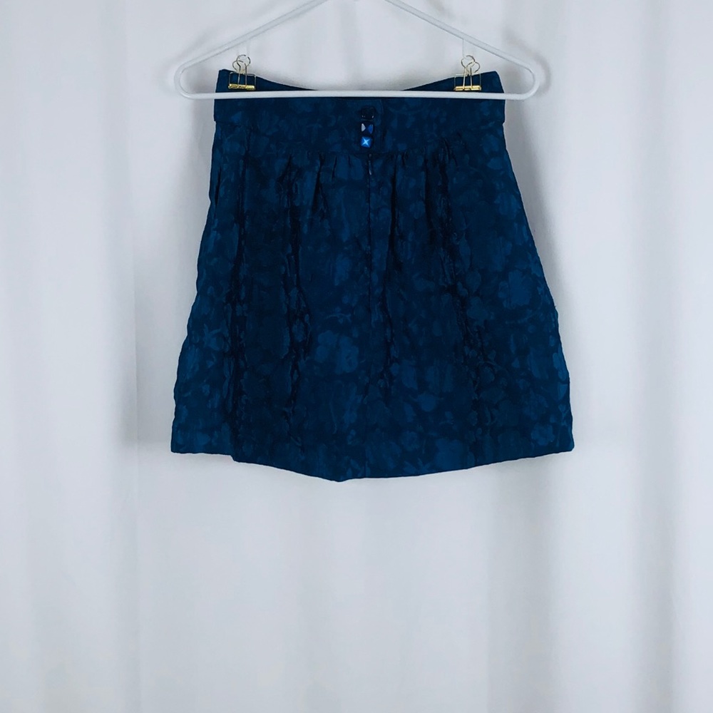 Tulle Anthropologie jacquard miniskirt pockets S - Picture 2 of 14